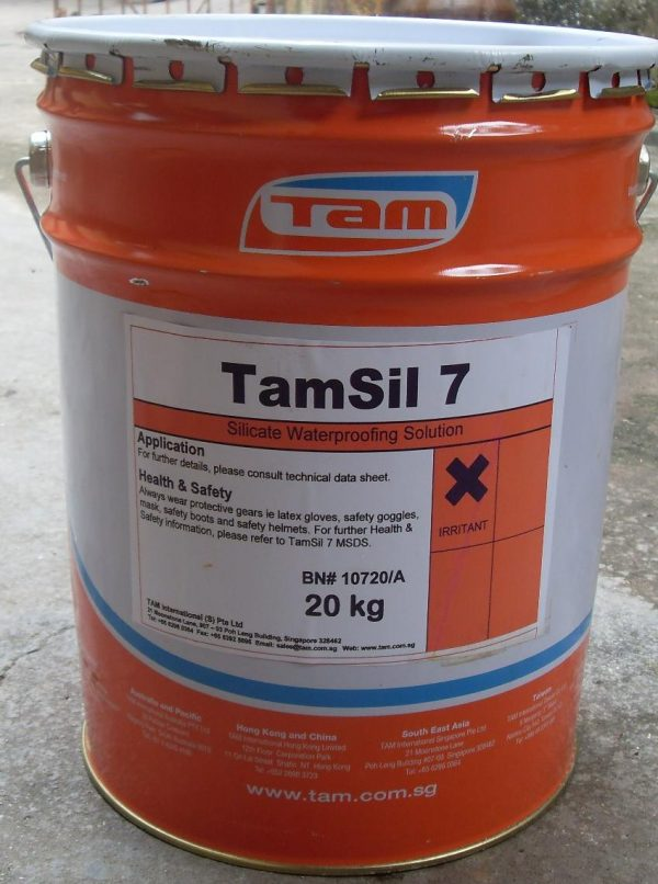 Tamsil 7 dung dịch chống thấm thẩm thấu mặt cầu