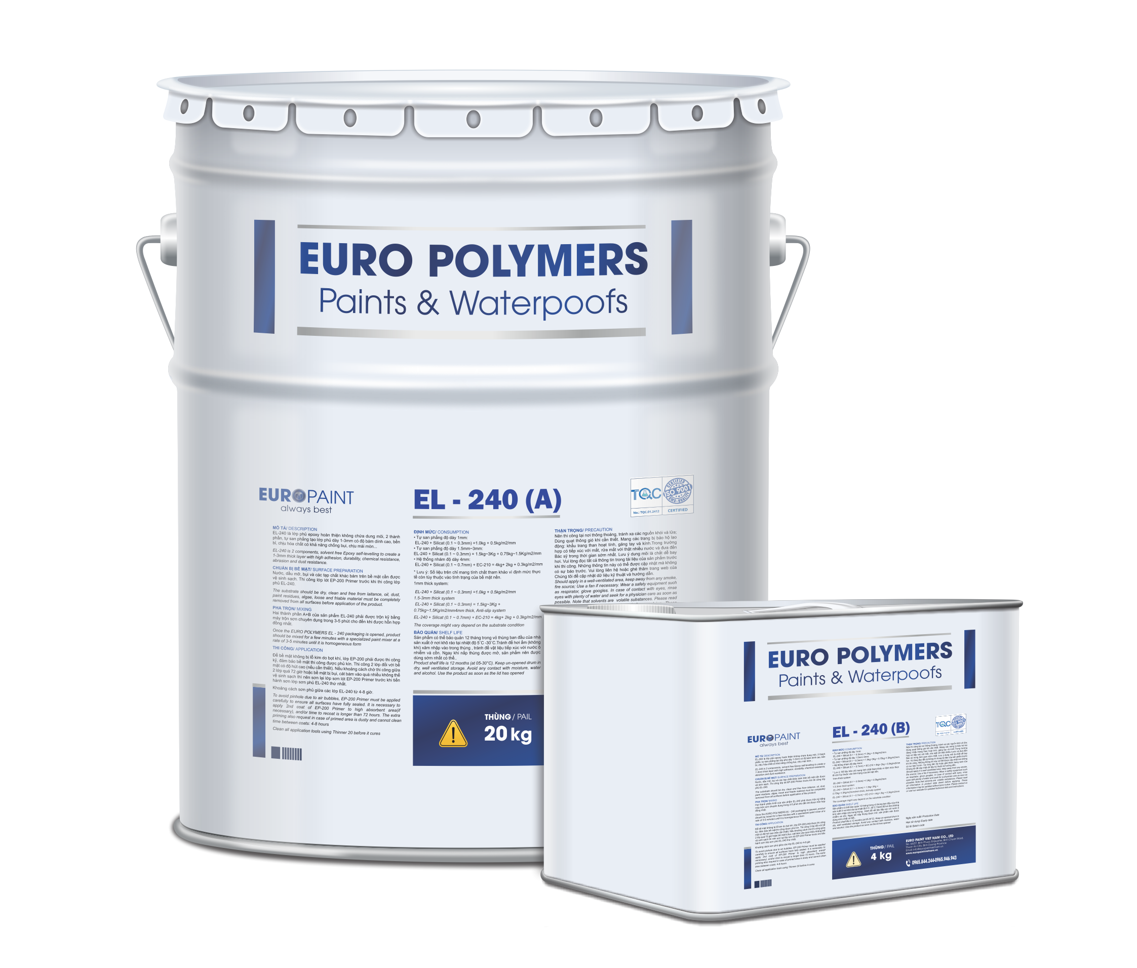 Euro Polymers EL 240 lớp phủ epoxy tự san phẳng