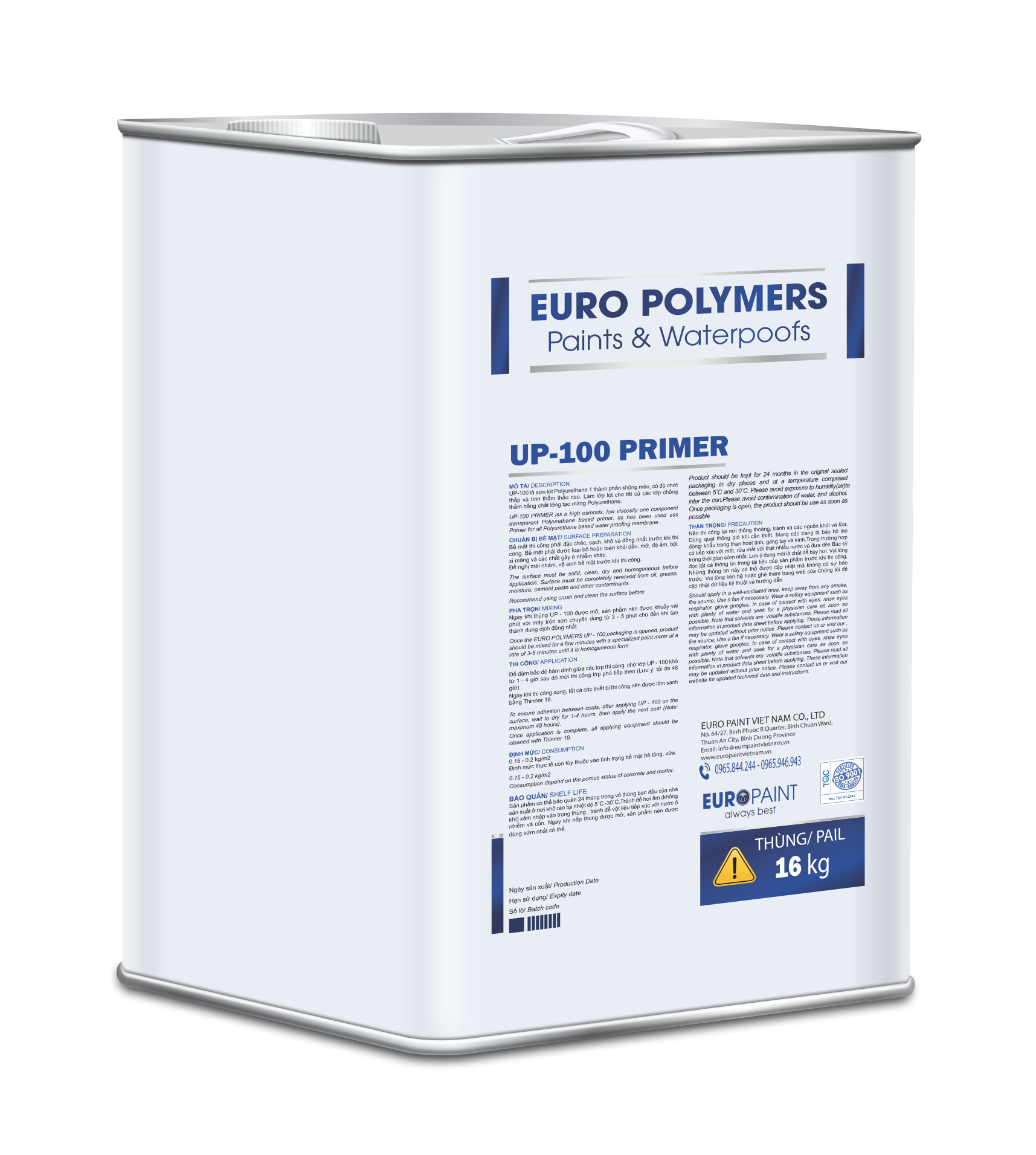 Euro Polymers UP 100 Primer sơn lót chống thấm