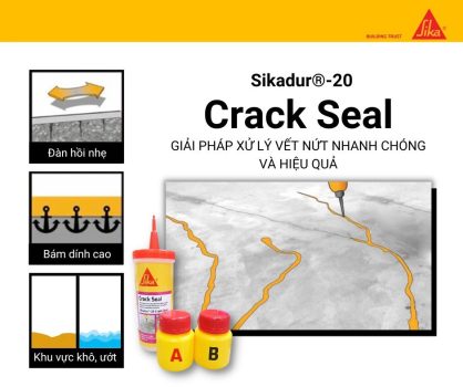 Sikadur 20 Crack Seal - Giải pháp xử lý nứt nhanh chóng và hiệu quả